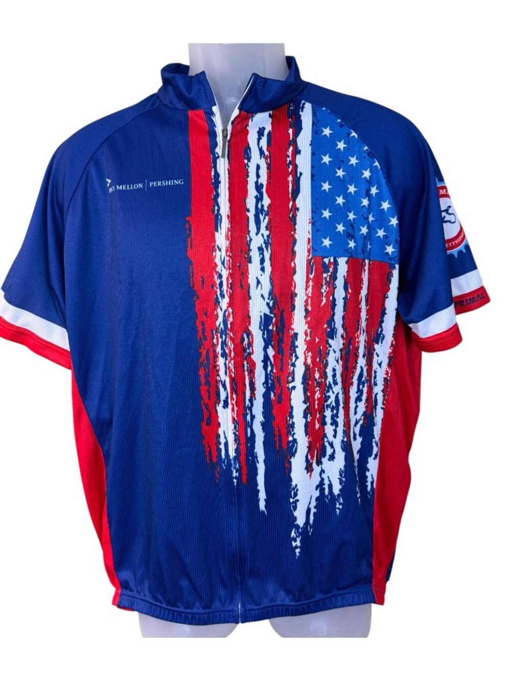 Custom Designed Primal Wear Short Sleeve Cycling Jersey American Flag Graphic XL